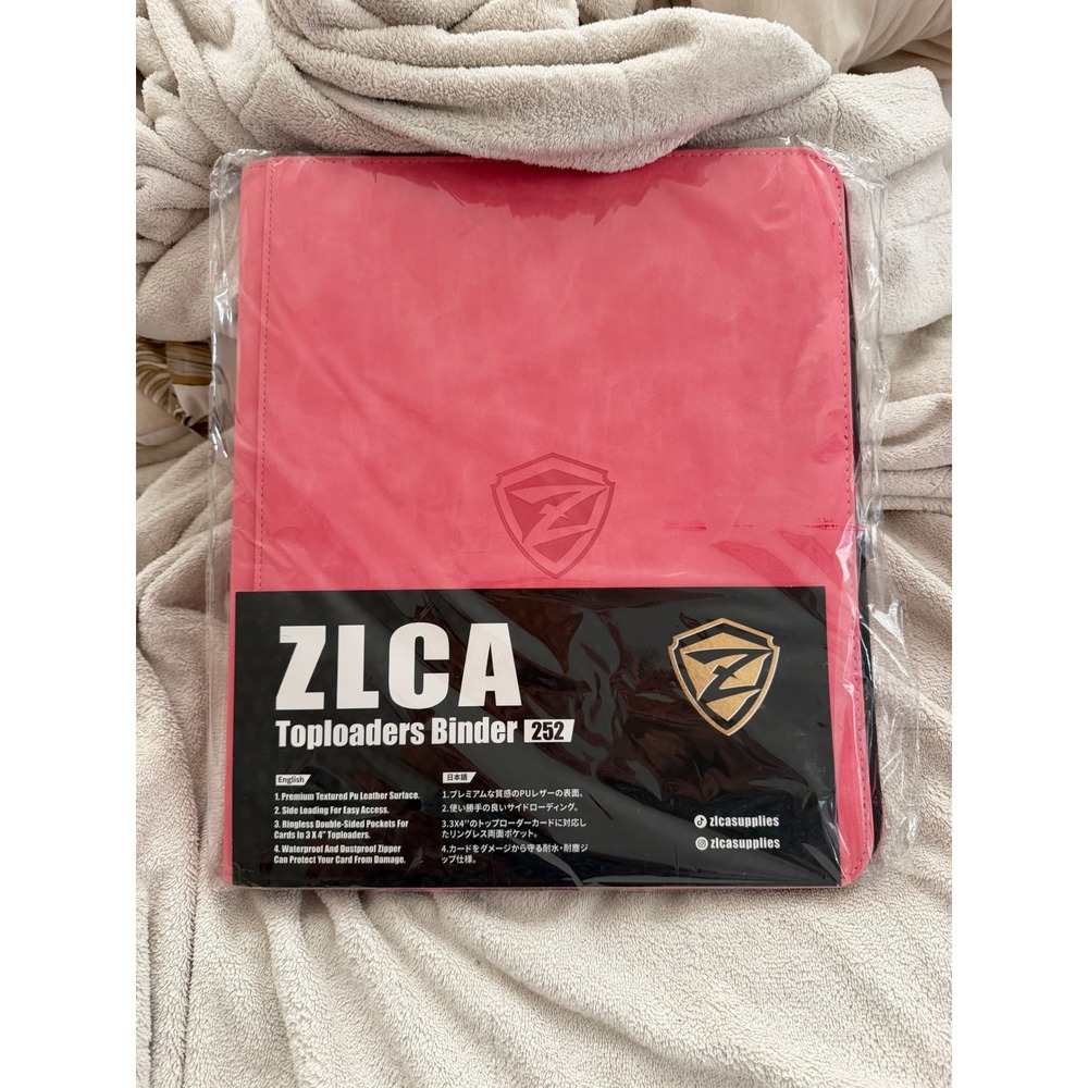 ZLCA Toploaders Binder 252 Pink PU Leather Trading Card Storage ZLCA-T274-PK